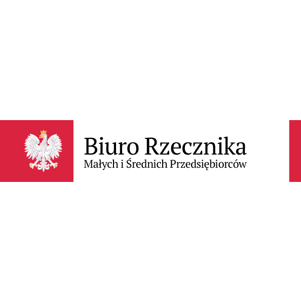 Logo Biura Rzecznika Samodzielny Organ Ochrony Prawa Orzeł w Koronie na czerwonym tle