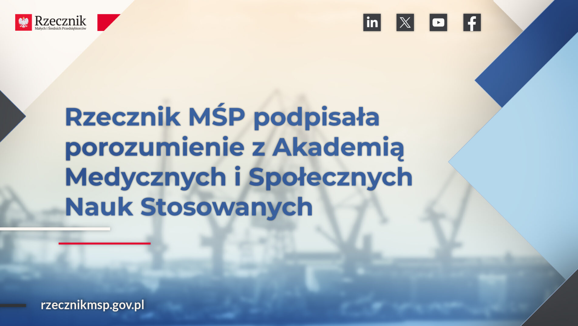 Rzecznik MŚP podpisała porozumienie z AMiSNS BRMISP