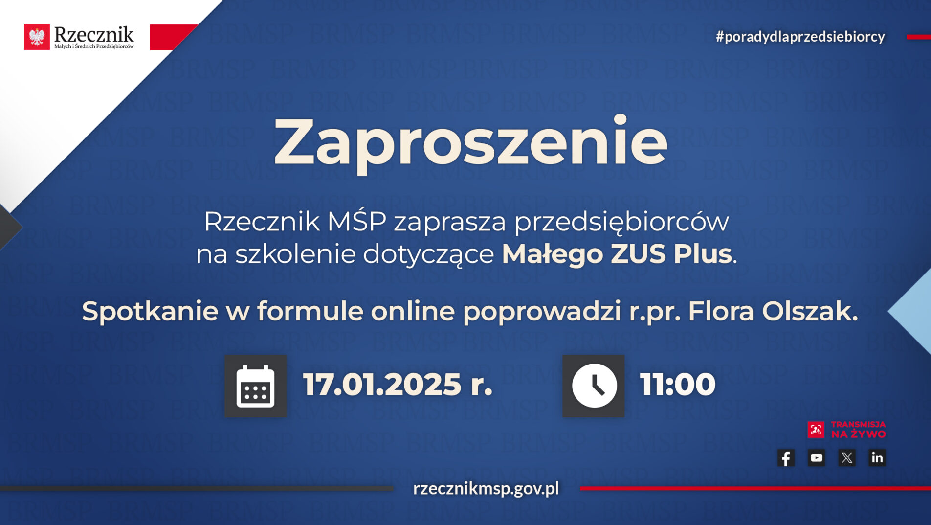 Zaproszenie na webinar Mały ZUS Plus